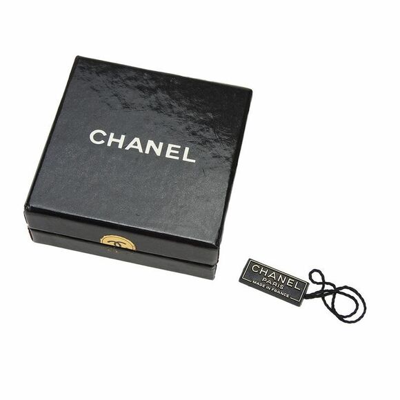 Chanel Earring Coco Mark Metal Gold Accessory Plated Small Accessories Ladies - Picture 8 of 9